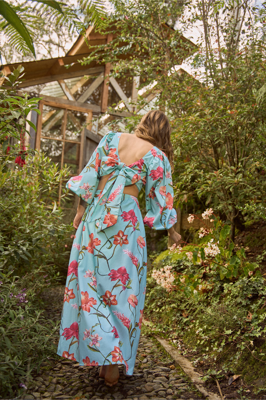 FLORA COTTON MIDI DRESS