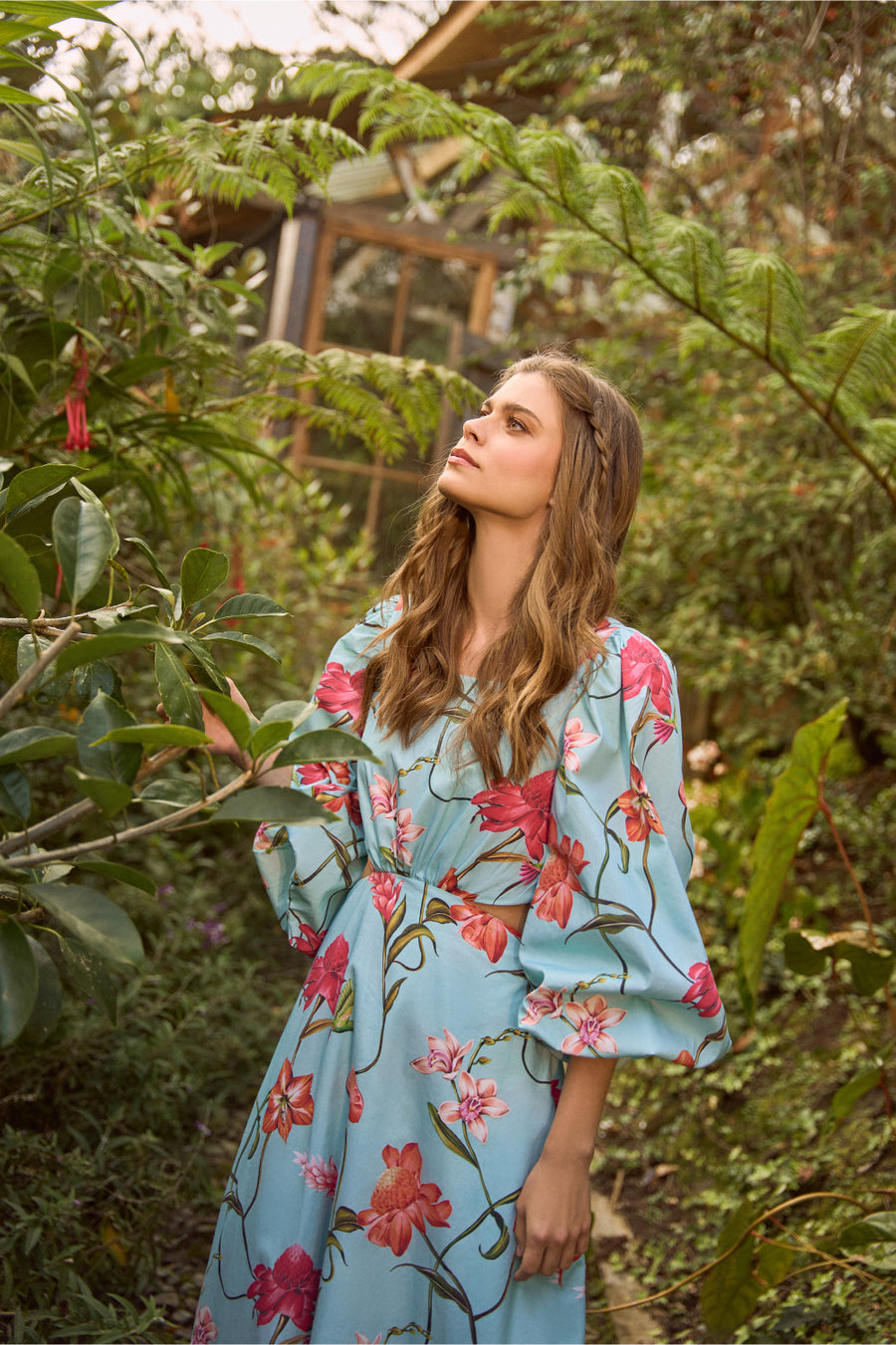 FLORA COTTON MIDI DRESS